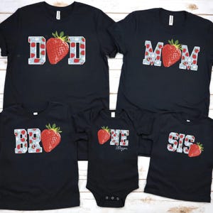 Berry First Birthday Matching Family Shirts: Strawberry Party Outfit