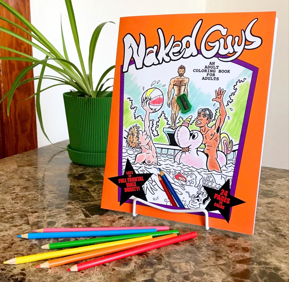 Download NAKED GUYS Adult Coloring Book | Etsy