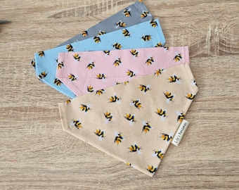 Bumble Bee Dog Bandana, Slide-On Collar Cotton Pet Accessory, Summer Style