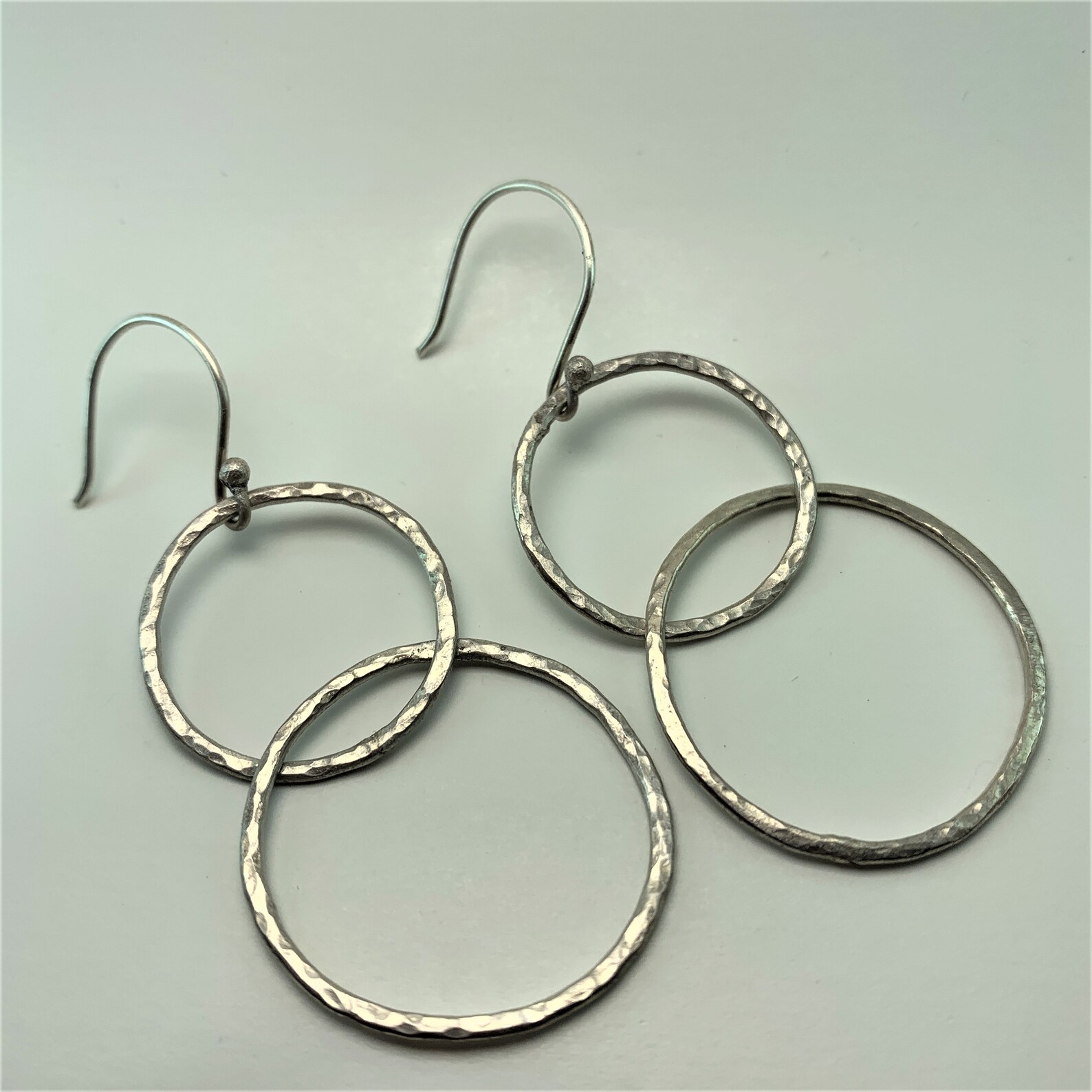 Hammered Hoop Earrings Sterling Silver Hypoallergenic Earring Etsy