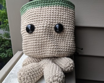 Baby Groot Chalk Bag PDF Intermediate Crochet Pattern