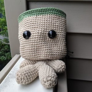 Baby Groot Chalk Bag PDF Intermediate Crochet Pattern