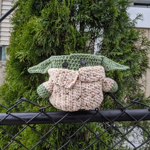 Baby Yoda Grogu Chalk Bag PDF Intermediate Crochet Pattern image 3