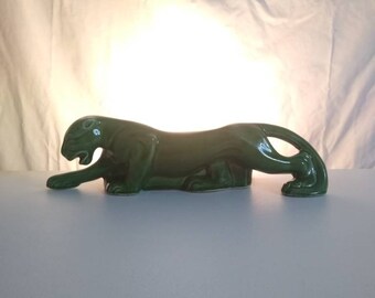 Lampe Animal Panther Luminaire de Chevet Table Sculpture 