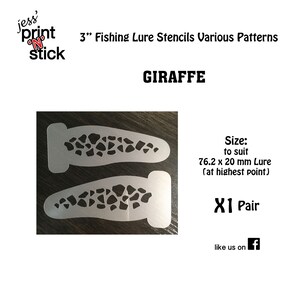 3 fishing lure stencils various patterns etsy