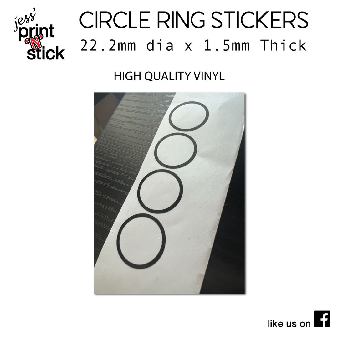 22.2mm Dia 1.5mm Thick Circle Ring Stickers Etsy