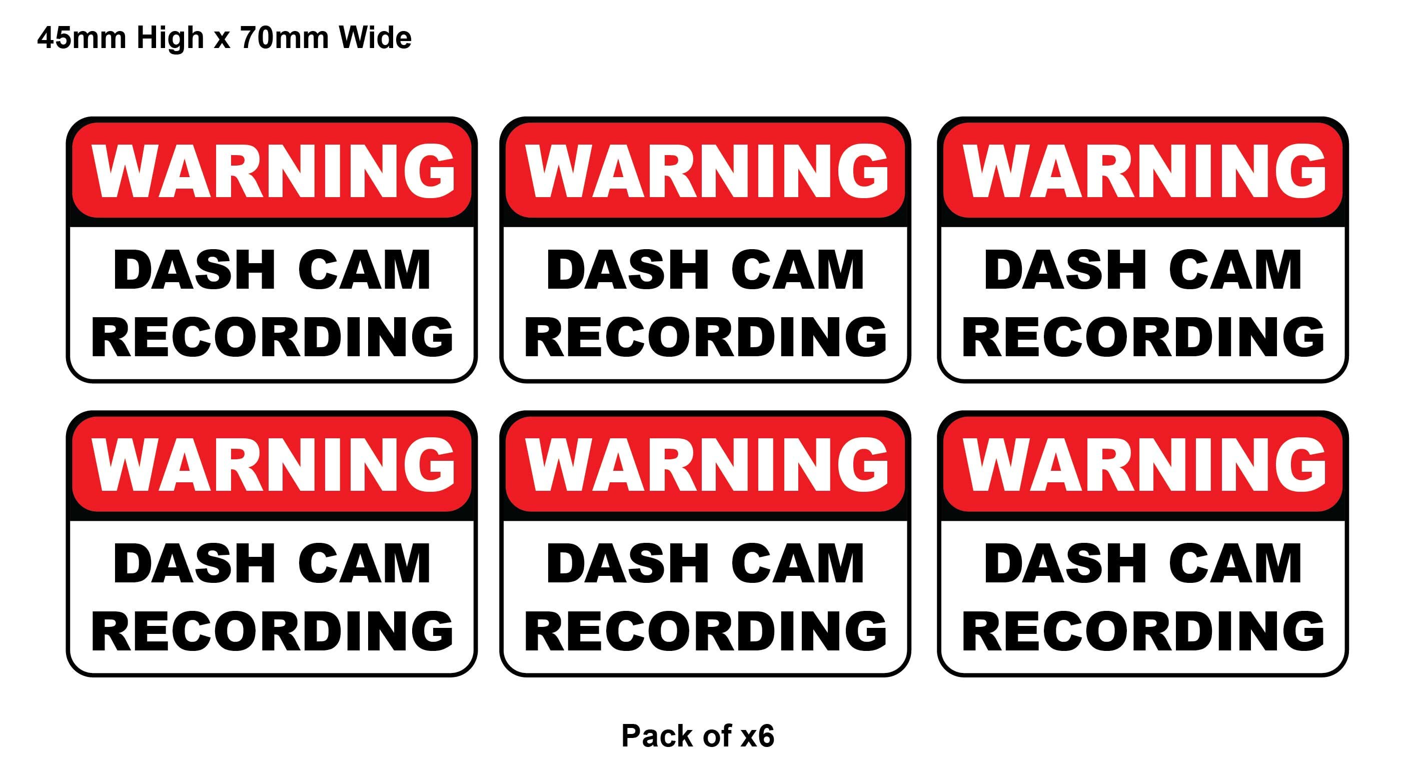 Mini Adesivi Di Avvertenza Per La Registrazione Della Dash Cam Autoadesivi Rivestiti In Pvc Decalcomanie Impermeabili Per Segnali Di Sicurezza Parola - Foto 11