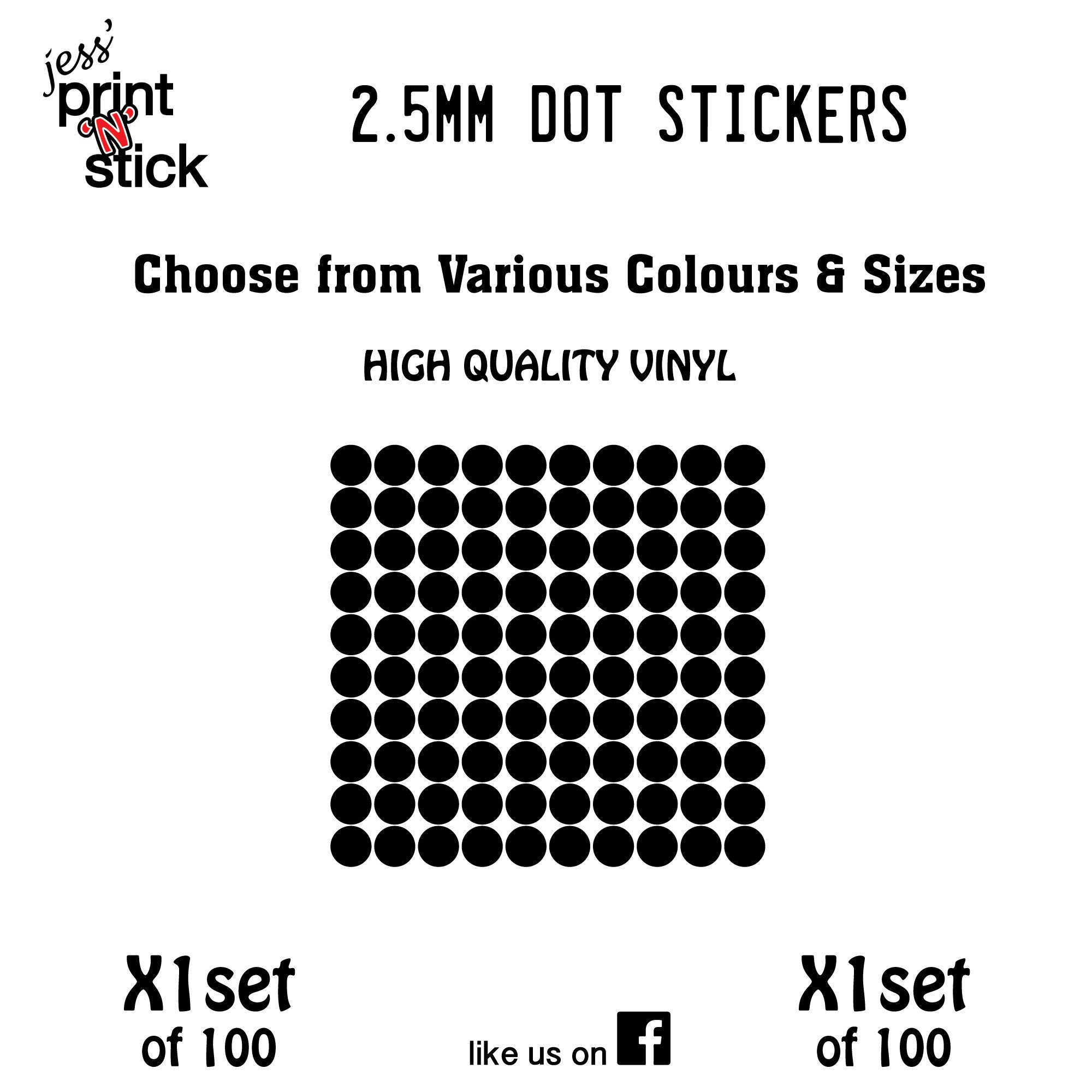 2.5mm Dot Stickers 