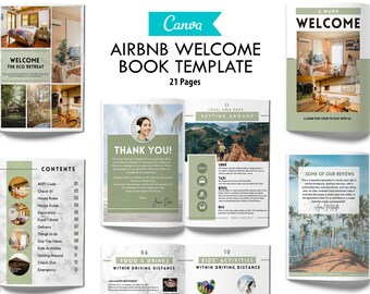 Airbnb Welcome Book Template, Editable Canva Welcome Guide, Air bnb House manual, Superhost eBook, Host signs, Signage, VRBO Vacation Rental