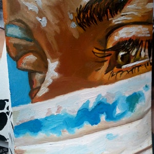 Giclee print of Original Oil Artwork of Lady with Scarf