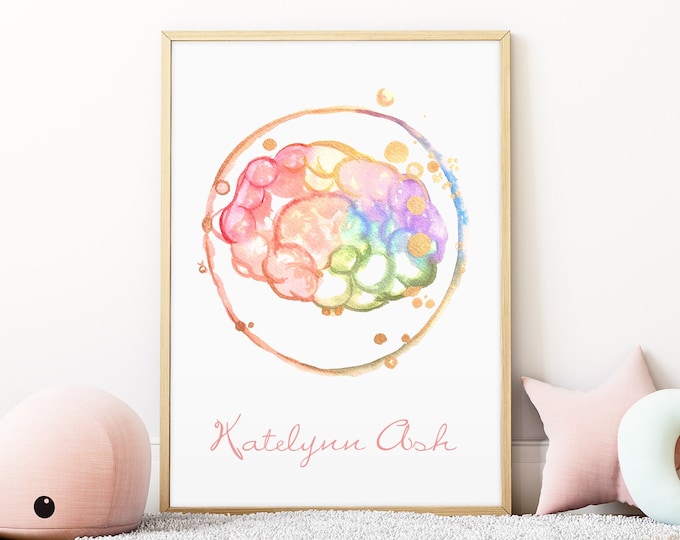 Custom Embryo Art - Nursery - Baby Shower Gift - New Baby - IVF - Embryo  - Rainbow Baby - Rainbow