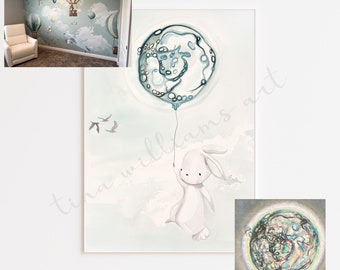 Custom Hand-Painted Embryo Watercolor Art - Baby Nursery Decor