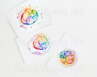 Custom Embryo Art - Nursery - Baby Shower Gift - New Baby - IVF - Embryo  - Rainbow Baby - Rainbow