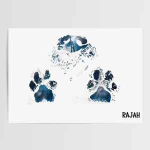 Custom Pet Memorial Painting Made from Paw Prints and Nose Prints image 7
