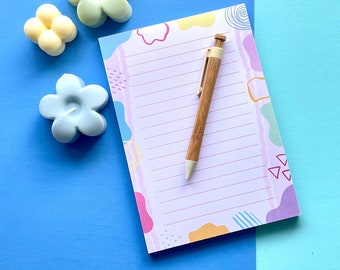 A5 Note Pad - A5 Writing Paper Pad - Colourful List Pad - Desk Pad - Jotter Pad