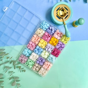 Cuentas de lacre con forma de flor: colores pastel y arcoíris para letras y manualidades