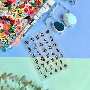 Sellos de letras alfabéticas desgastadas - Sellos del alfabeto en minúsculas desgastadas - Juego de sellos de letras