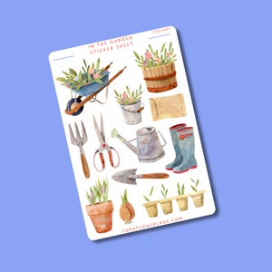 Garten Aufkleber Set - Gärtner Aufkleber - Planer Aufkleber - Journaling Aufkleber - Dekoration Aufkleber - Bullet-Journaling Aufkleber