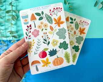 Autumn Stickers – Cosy Fall Sticker Sheet – Journaling & Scrapbook Stickers