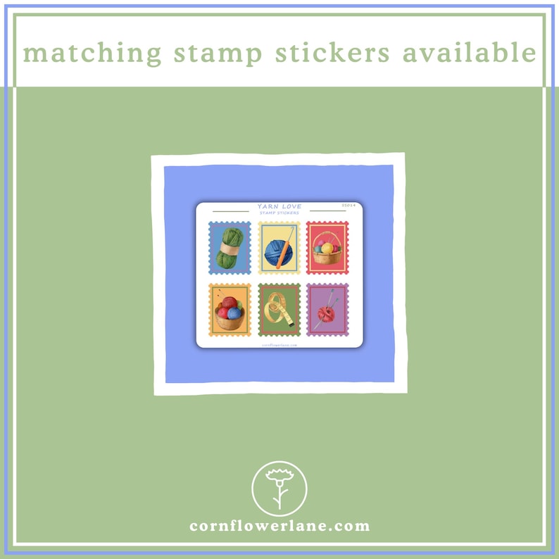 Knitting Crochet Stickers – Yarn Lover Sticker Sheet – Planner & Journaling Stickers image 4