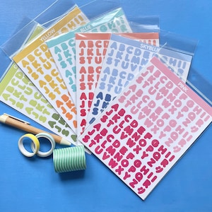 Alphabet Aufkleber - Scrapbooking Aufkleber - Scrapbooking Zubehör - Bullet Journaling Aufkleber - Journaling, Planung, Bastel Bedarf