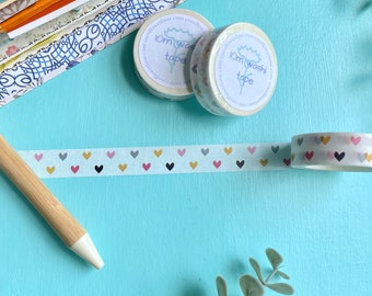 Hearts Washi Tape - Decorative Washi Tape - Journaling Washi Tape - Bullet Journaling Supplies - Craft Tape