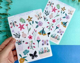 Butterfly Stickers – Cottagecore Stickers – Garden Sticker Sheet – Journaling & Scrapbook