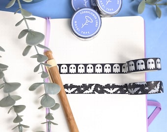 Halloween Washi Tape: Spooky Ghosts & Bats Decorative Tape