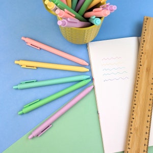 Set van 5 pastelkleurige inktpennen - pastelkleurige schrijfpennen - gekleurde pennen - Bullet Journal-pennen - Journaling-pennen