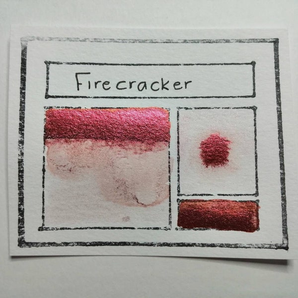 Red handmade watercolour - Firecracker