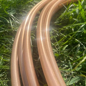 Fairy Dust Stardust Light Gold Glitter Color Shifting 5/8” PolyPro Hula Hoop with Travel Closure