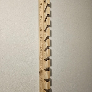 Modern Wall Hat Rack, Sleek Wood Hat Rack, Wall Mounted Hat Hanger, Modern Entryway Storage, Entryway Storage for Hats, Coats & Bags