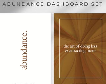 Abundance Dashboard Set - A5 Printable