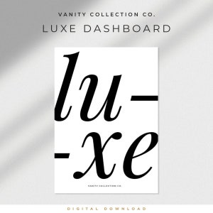 Luxe Living Dashboard - A5 Printable