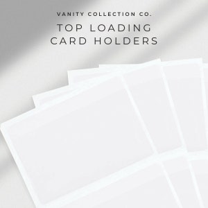 Bolsillos para tarjetas adhesivos transparentes de carga superior / 1 hoja - Paquete de 2