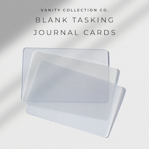 Klare Journaling Aufgabenkarten | Visitenkartengröße | Dünne Karten