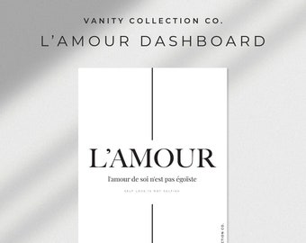L'Amour Self Love is Not Selfish Dashboard - A5 Printable