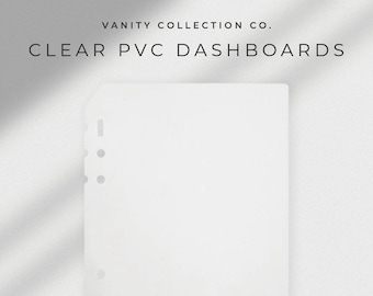 Frosted PVC A5 A6 Planner Dashboard