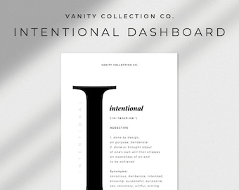 New "The Initial Plan" Dashboard - "Intentional" A5 Printable