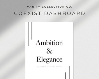 Ambition & Elegance Can Co-Exist Dashboard - A5 Printable
