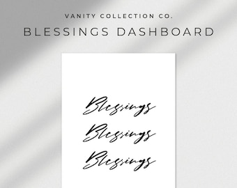 Blessings on Blessings Dashboard - A5 Printable