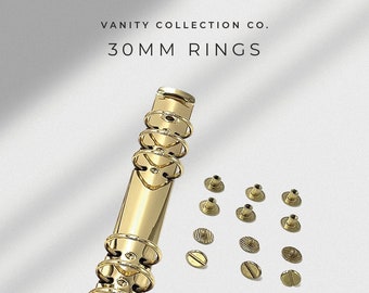30MM A5 Planner Binder Rings - Chunky Planner - O Ring with Screws - 6 Ring Metal Mechanism