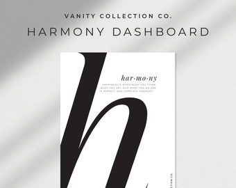 In Perfect Harmony Dashboard - A5 Printable