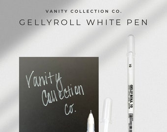 GellyRoll Sakura 10 White Gel Pen | Made in Japan | White Ink, Drawing Pens