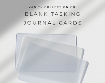 Clear Journaling Tasking Cards | Business Card Size | Thin Cards