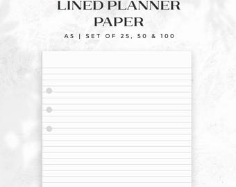 A5 Lined Planner Paper | Minimal Insert Pages | Signature Collection