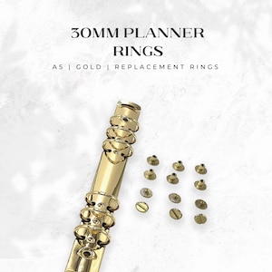 30MM A5 Planner Binder Rings: 6-Ring Metal Mechanism with Screws