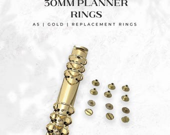 30MM A5 Planner Binder Rings: 6-Ring Metal Mechanism with Screws