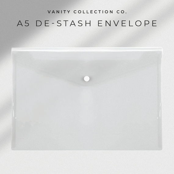 Clear A5 De-Stash Envelope: Planner Accessory Storage