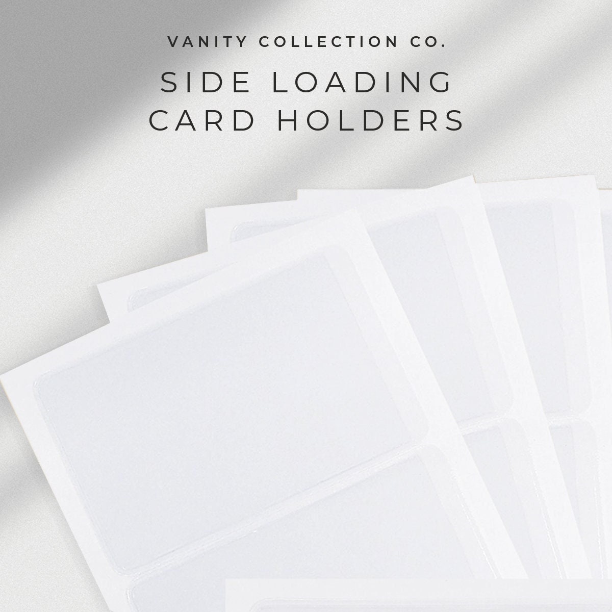 5Pcs Simple Transparent Bank Card Holder Plastic Name Card Cover